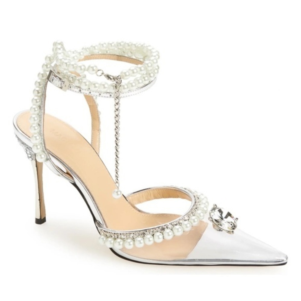 New Mach & Mach Diamond of Elizabeth Imitation Pearl pointed toe pump size 36EU